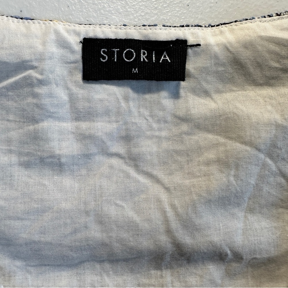 Storia Preppy Crop Tweed Button Up Vest Size M - Picture 5 of 5